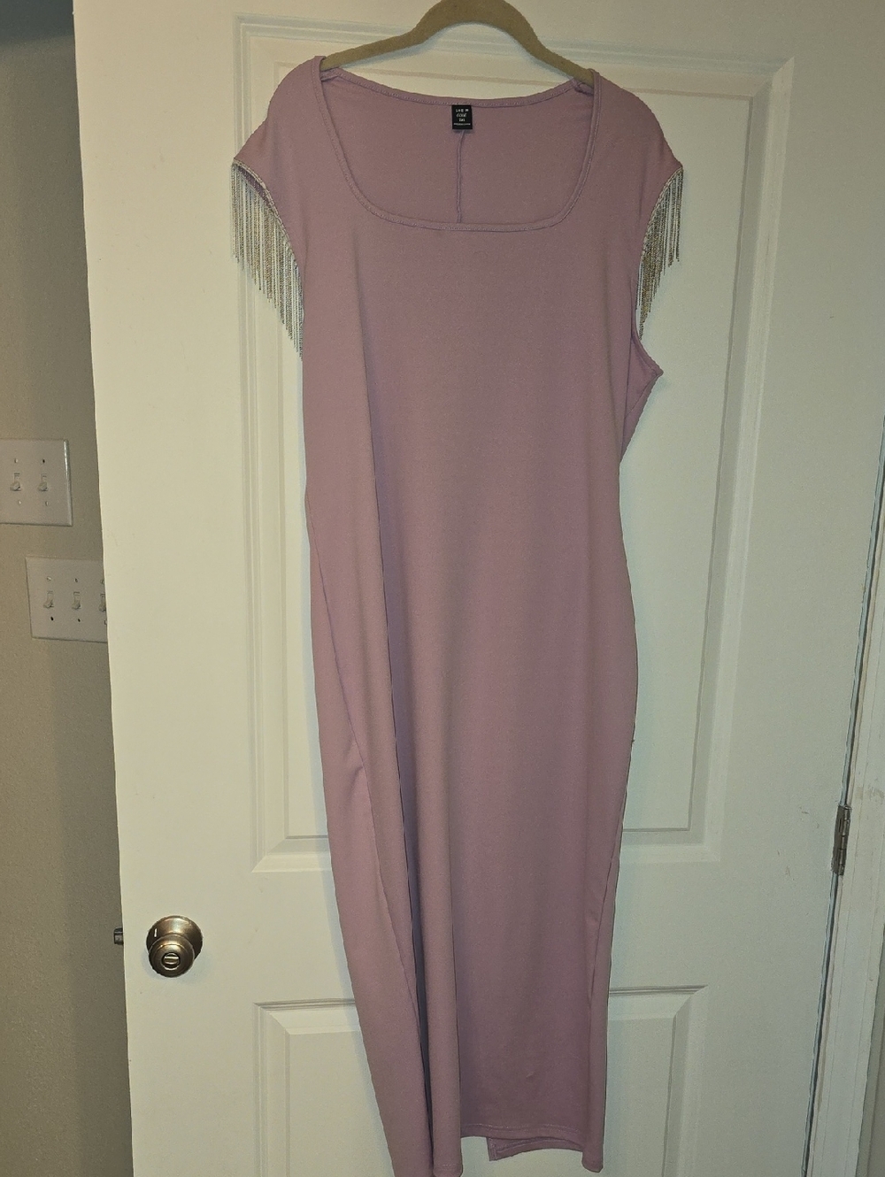 SHEIN Lavender Tassel-Trim Maxi Dress